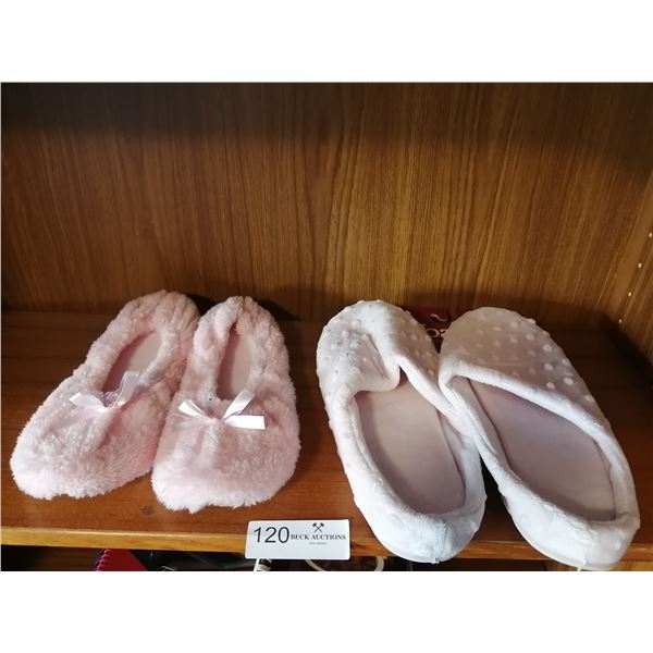 2 x Pairs of Brand-New Fuzzy Slippers (Size XL)
