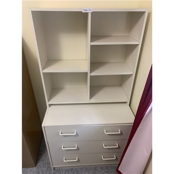 Wooden Chest of Drawers With Shelving