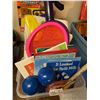 Image 1 : Assortment of Children's Books, Nerf Gun, and Other Toys