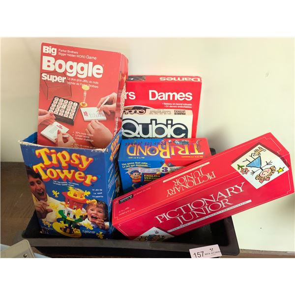 Assortment of Board Games - Pictionary Junior, Boggle, Tipsy Tower, and More!