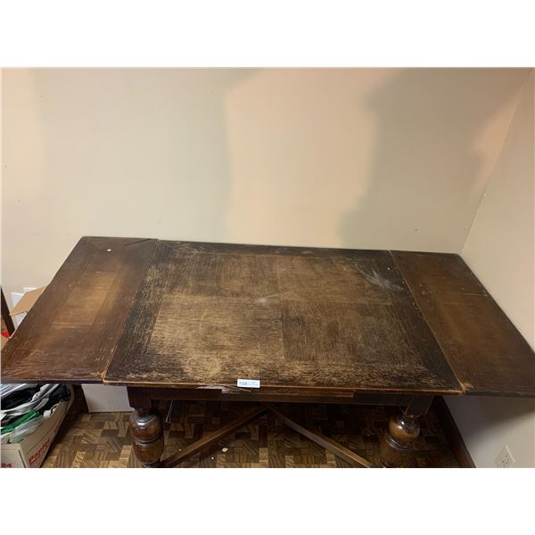 Vintage Wooden Table w/ Folding Ends
