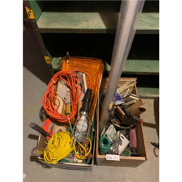 Assortment of Tools - Painting Supplies, Extension Cord, Caged Light, and More!