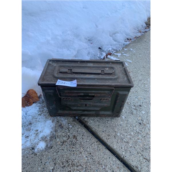 Vintage Ammo Cannister w/ First Aid Kit