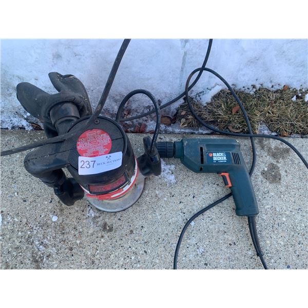 Sears Router (Model 315.17432) and Black and Decker Drill (BD1000)