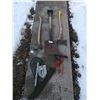 Image 1 : Assortment of Pioneer Tools - Machete, Hatchet, Shovels, and More!