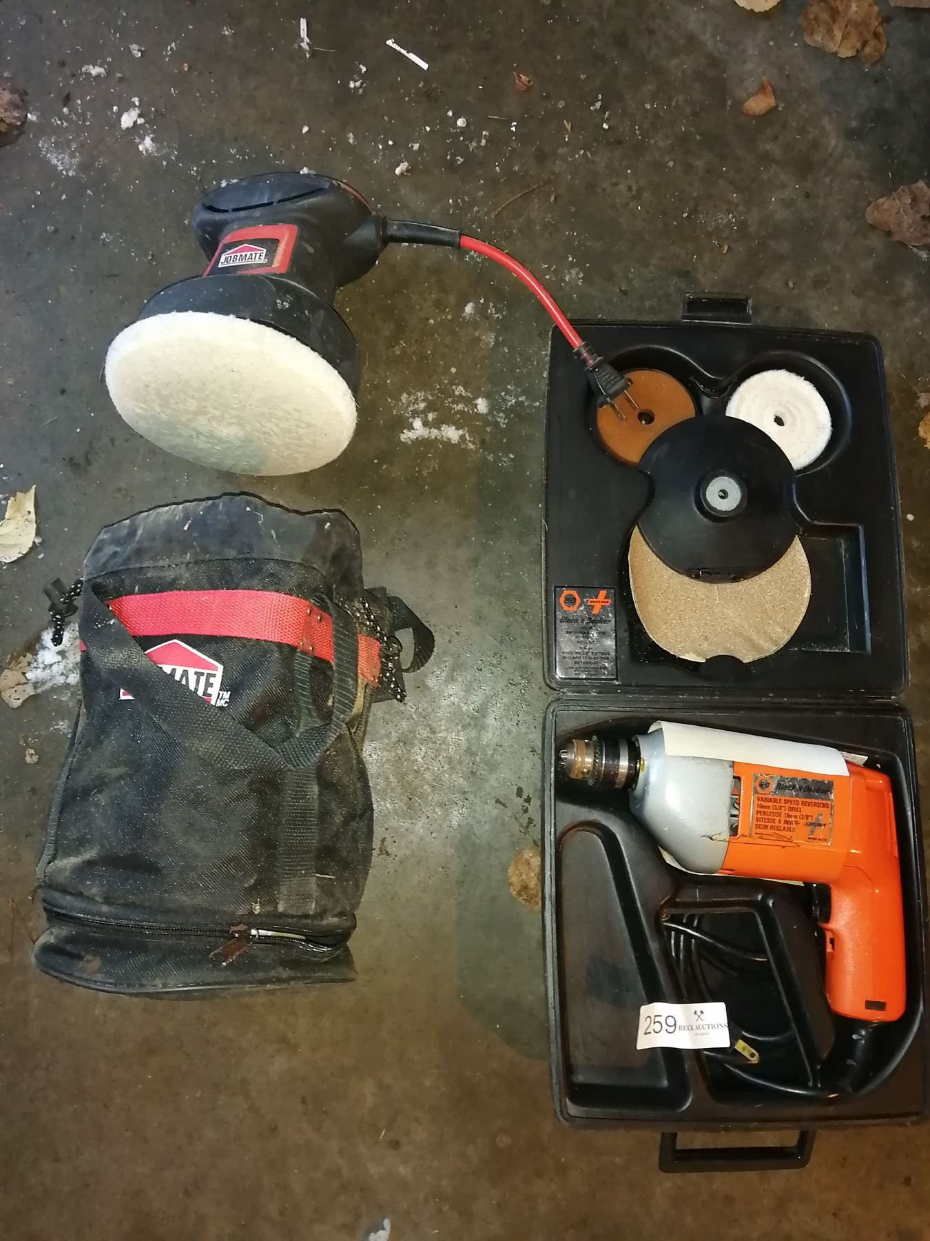 Jobmate Electric Buffer and Black and Decker Variable Speed Reversible ...