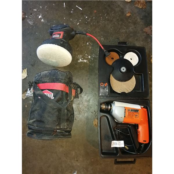 Jobmate Electric Buffer and Black and Decker Variable Speed Reversible Drill Kit (7191-04)