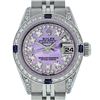 Image 1 : Rolex Ladies 26 Quickset Datejust Purple String Diamond Lugs And Sapphire Dateju