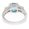 Image 7 : NEW 18k White Gold 3.91 ctw Oval Brilliant Blue Zircon Diamond Accents Ring Sz 6