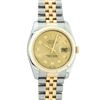 Image 2 : Rolex Mens Stainless Steel and Yellow Gold Champagne Diamond 36mm Datejust