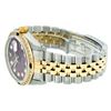 Image 9 : Rolex Mens 2 Tone Maroon VS Diamond & Sapphire 36 Datejust Wriswatch