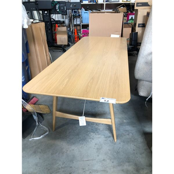 CARL HANSEN & SON NATURAL OAK 82" X 32" DINING TABLE