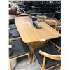 Image 1 : DESIGN WITHIN REACH TEN NATURAL OAK DINING TABLE 73" X 36", CHIP IN BASE