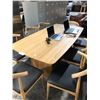 Image 2 : DESIGN WITHIN REACH TEN NATURAL OAK DINING TABLE 73" X 36", CHIP IN BASE