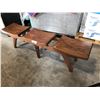 Image 2 : DESIGN WITHIN REACH BLACK WALNUT 3 SEAT BENCH 66"W WITH MINOR COSMETIC DAMAGE
