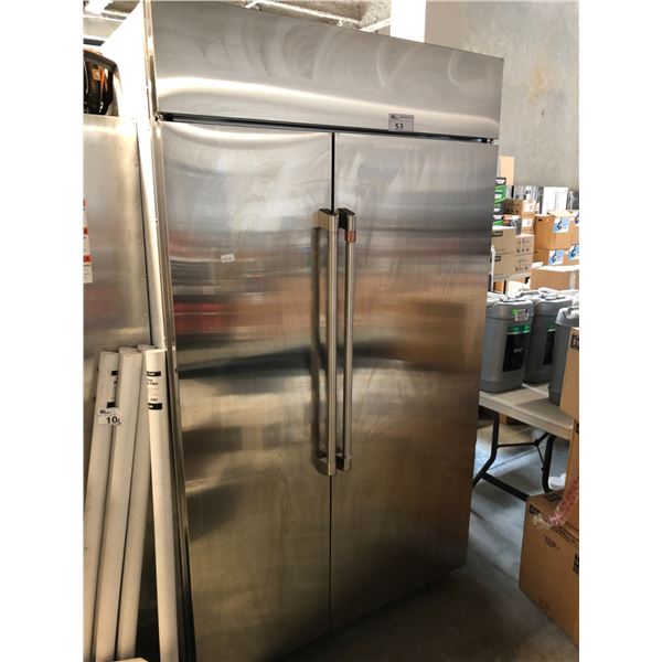 GE CAFE STAINLESS STEEL 48" X 28" X 84"H FRENCH DOOR BUILT IN FRIDGE/FREEZER COMBO