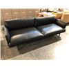 Image 2 : DESIGN WITHIN REACH OUTLINE BLACK LEATHER 88" 2 SEAT SOFA RETAIL PRICE $5,495 CAN