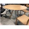 Image 2 : DESIGN WITHIN REACH COPENHAGUE 20 NATURAL OAK 48" ROUND TABLE  RETAIL PRICE $1,095 CAN