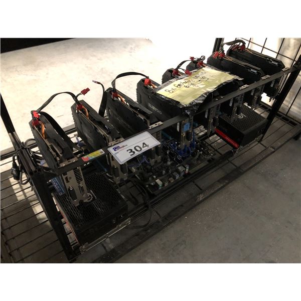 CRYPTO CURRENCY MINING RIG COMES WITH 8 1060 8 GB GPU'S AND 2 850W P.S.