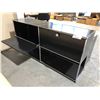 Image 2 : USM BLACK/CHROME 60" X 15" X 29" HALL CABINET