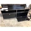 Image 2 : USM BLACK/CHROME 60" X 15" X 23" CREDENZA