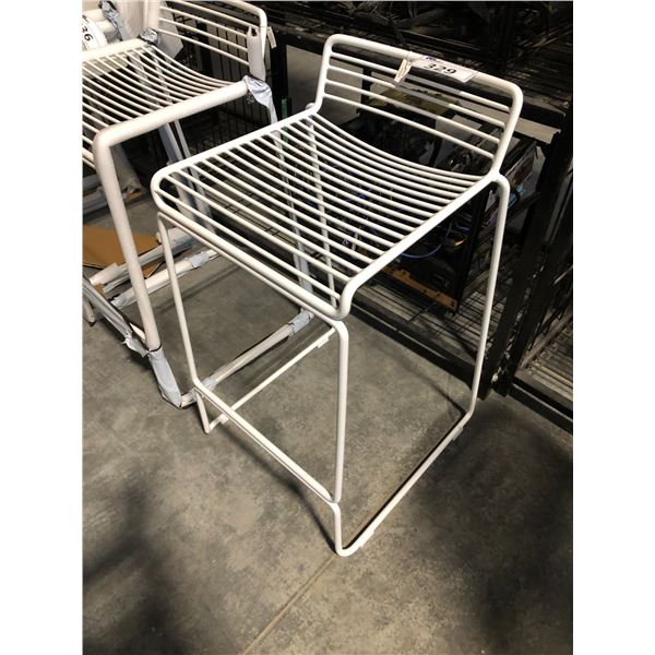 DESIGN WITHIN REACH WHITE WIRE COUNTER STOOL