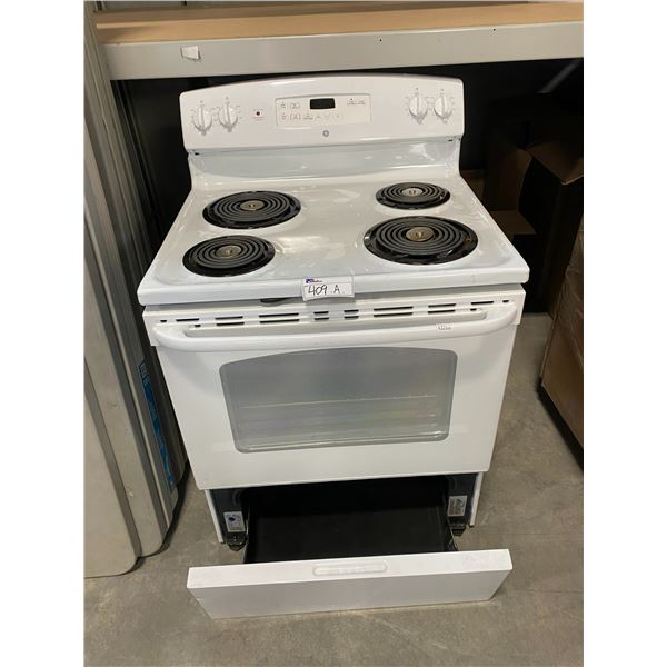 GE WHITE 4 BURNER ELECTRIC OVEN JCBP240DM2WW