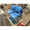 Image 1 : 12 Blue Stacking Chairs