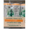 Image 2 : CASE LOT Perrier Caffeine & Yerba Mate Tangerine Flavor Caffeinated Energy Drink 24 x 330ml