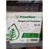 Image 1 : CASE LOT Primeware hinged lid take out container 6" by 6" lot of 500