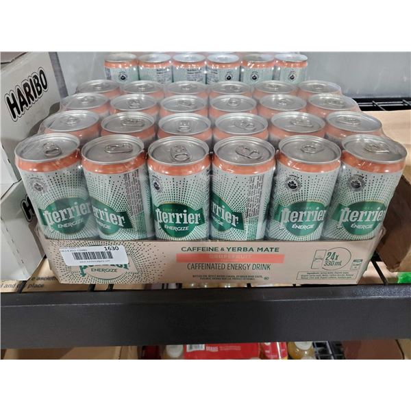 CASE LOT - Perrier Sparkling Water with Caffeine & Yerba Mate - Grapefruit Flavor - 24x330ml