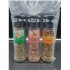 Image 1 : Ritsh Spice Brand Lot of 3 Grinder Spices Garlic & Herb 244g, Himalayan Salt 390g, Barbecue 213g