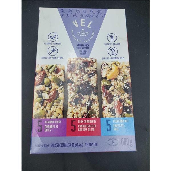 Vel All Natural Variety Pack Cereal Bars (15 x 40)