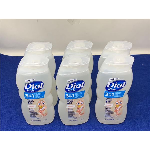 Dial Kids 3-in-1 Peach Body, Hair and Bubble Bath (6 x 354ml)
