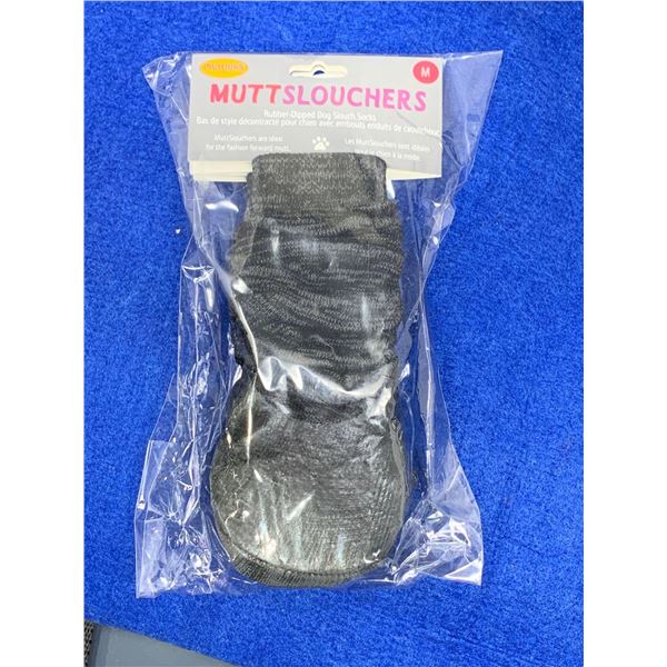 Muttluks MuttSloucher Rubber-Dipped Dog Slouch Socks (M)