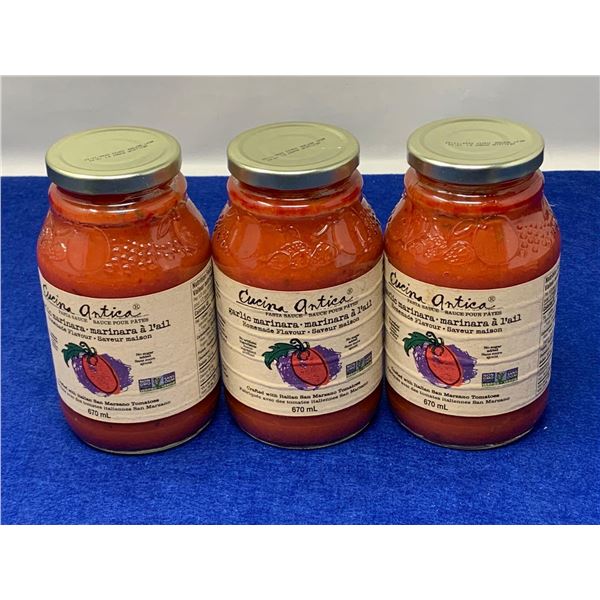 Cucina Antica Garlic Marinara Pasta Sauce (3 x 670ml)