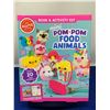 Image 1 : Book & Activity Kit Mini Pom Pom Food Animals