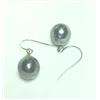 Image 1 : $600 Silver Genuine Tahitian Pearls 10-11Mm Earrings