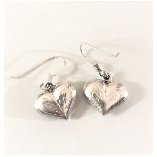 $160 Silver Heart Earrings