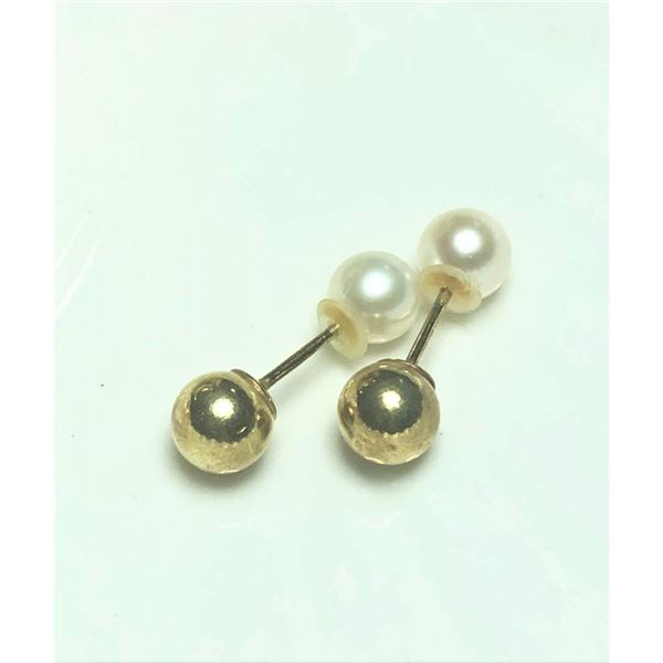 $100 Silver Fresh Water Pearl 2In1 Earrings