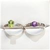 Image 1 : $140 Silver Amethyst & Peridot Ring