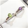 Image 2 : $140 Silver Amethyst & Peridot Ring