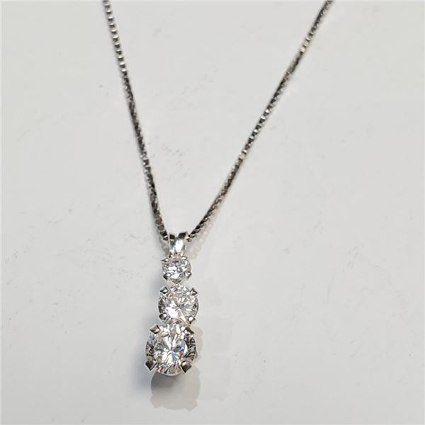 $100 Silver CZ Necklace