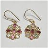 Image 1 : $120 Silver Genuine Gemstones Earrings