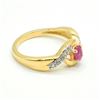 Image 2 : $160 Gold plated Sil Ruby White Topaz(0.45ct) Ring