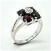 Image 3 : $200 Silver Garnet Cz(1.45ct) Ring