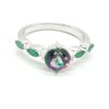 Image 1 : $160 Silver Mystic Topaz Emerald(1.15ct) Ring