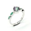 Image 3 : $160 Silver Mystic Topaz Emerald(1.15ct) Ring