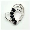 Image 1 : $140 Silver Blue Sapphire(1.1ct) Pendant