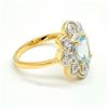 Image 2 : $180 Gold plated Sil Blue Topaz White Topaz(1.2ct) Ring